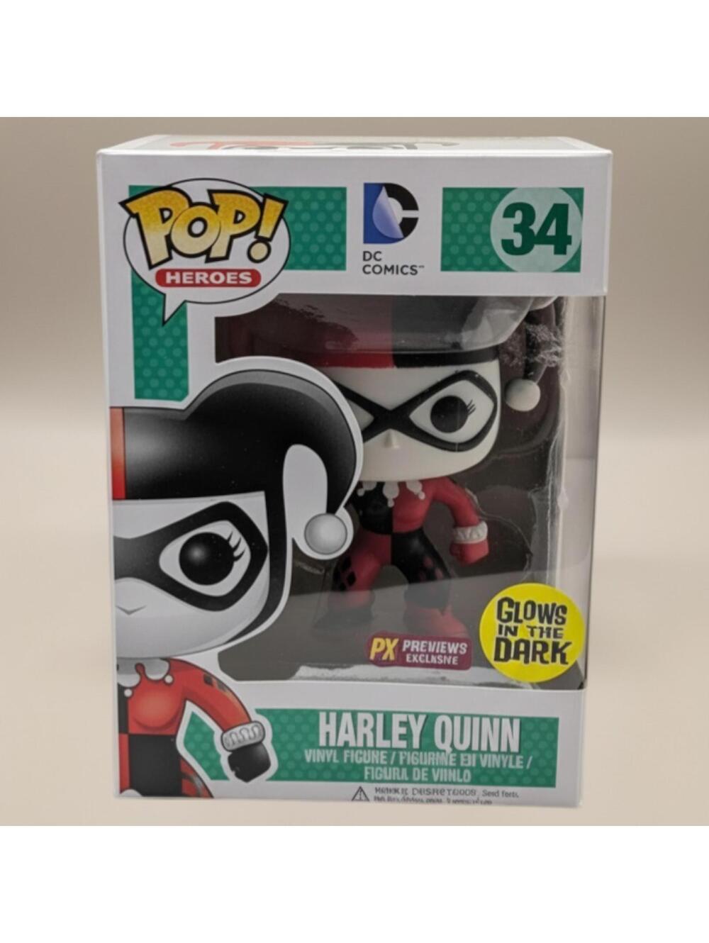 Funko Pop! Harley Quinn Glow in the Dark PX Exclusive DC Comics #34 2014 NIB